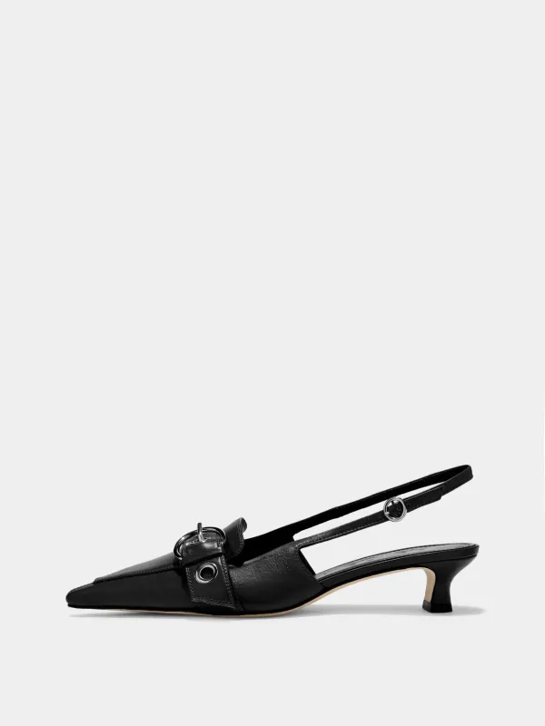 Davina Eyelet Slingback Pumps sold by Aeyde