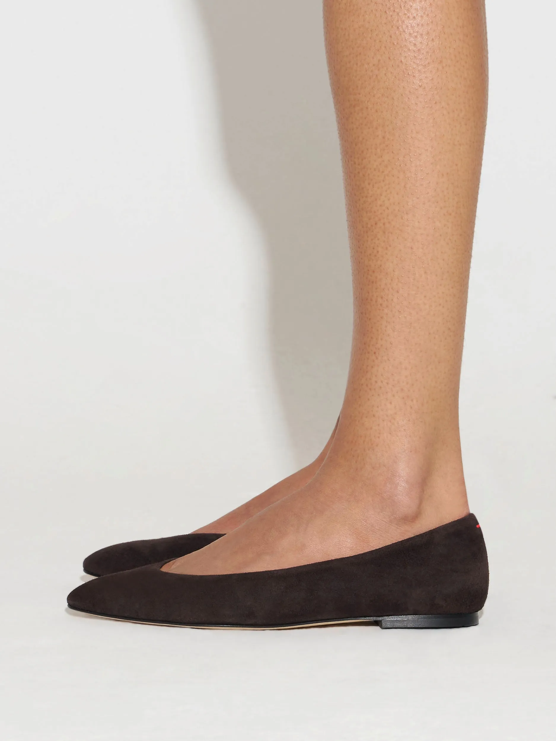 Ellie Suede Almond-Toe Flats sold by Aeyde product image thumbnail 5
