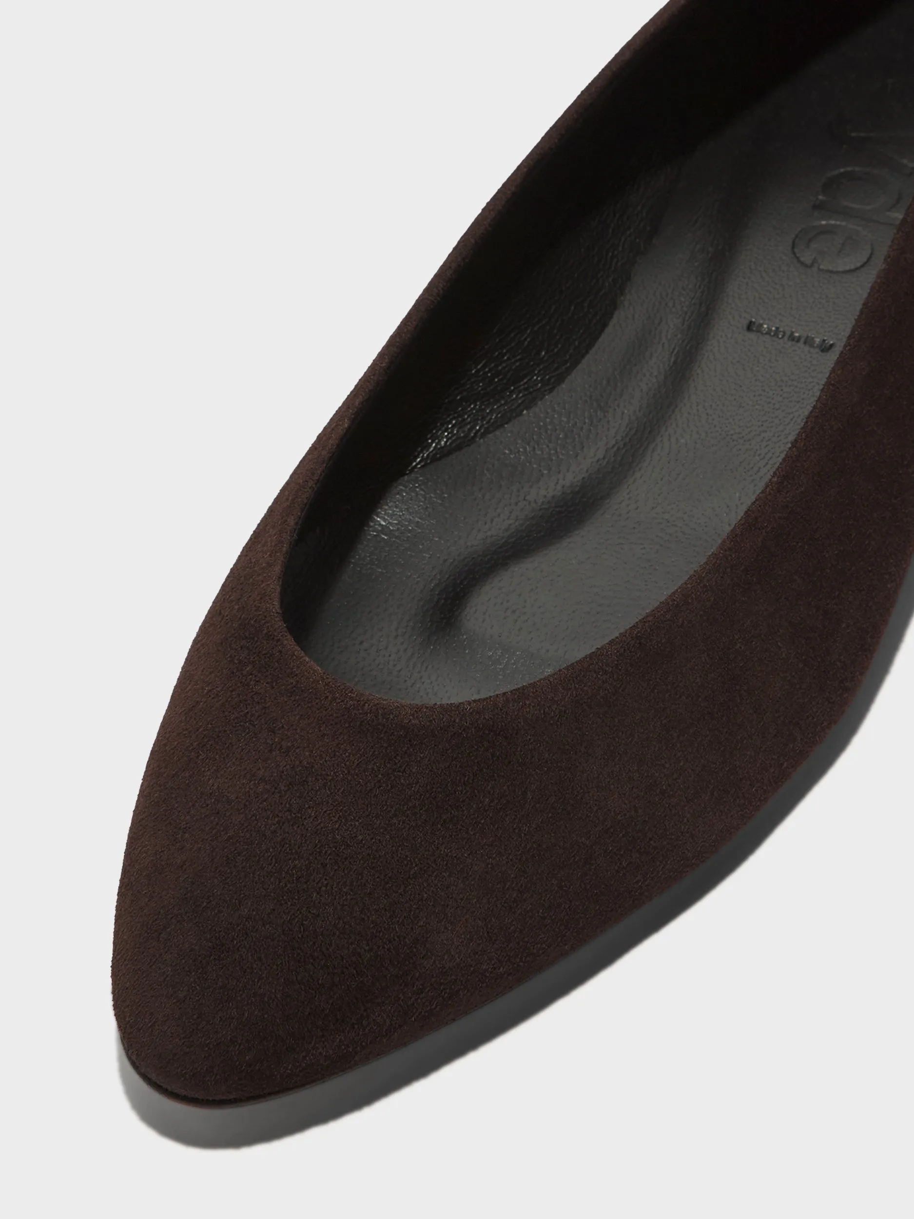 Ellie Suede Almond-Toe Flats sold by Aeyde product image thumbnail 3