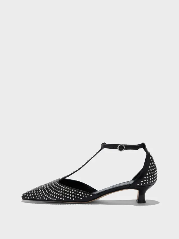 Liz Mini Stud Leather Pumps made by Aeyde