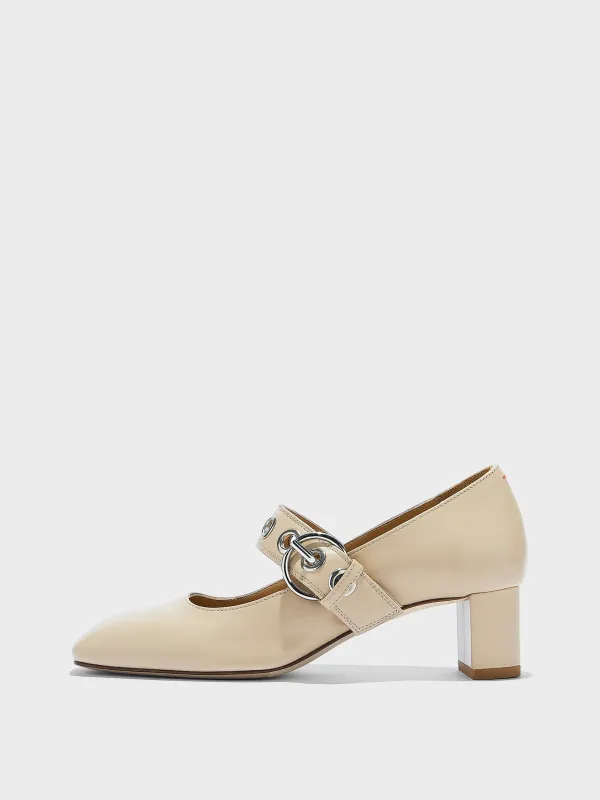 Lina Eyelet Mary-Jane Pumps made by Aeyde