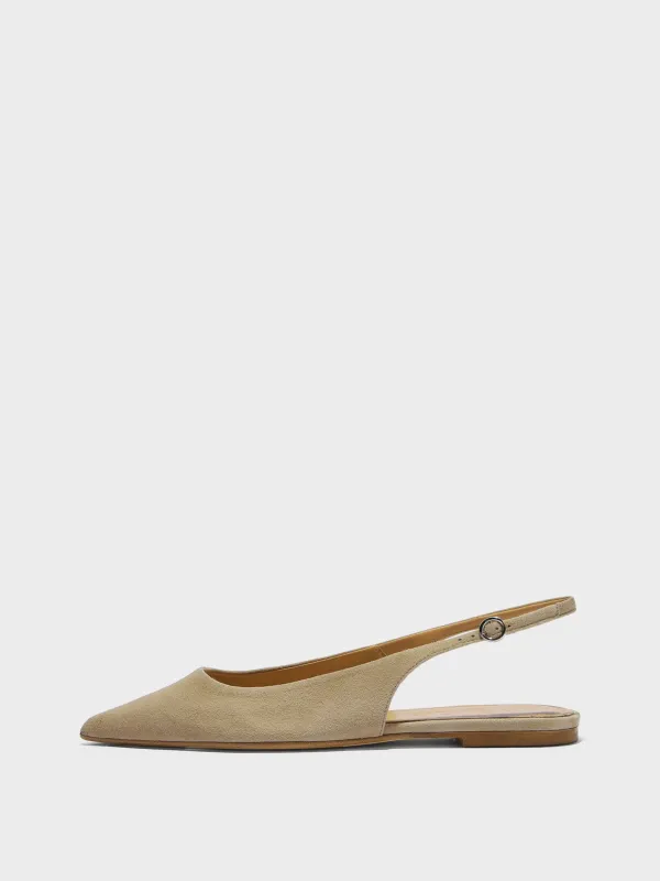Annora Suede Slingback Flats made by Aeyde