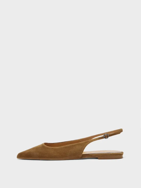 Annora Suede Slingback Flats made by Aeyde
