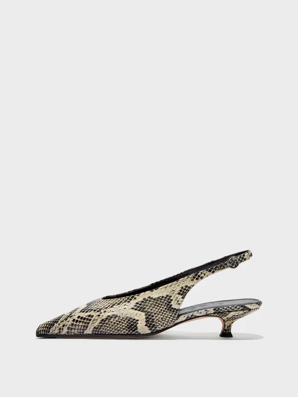 Camila Snake Print Pumps made by Aeyde