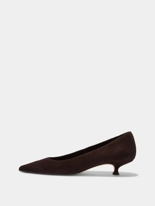 Cari Suede Pointed-Toe Pumps made by Aeyde