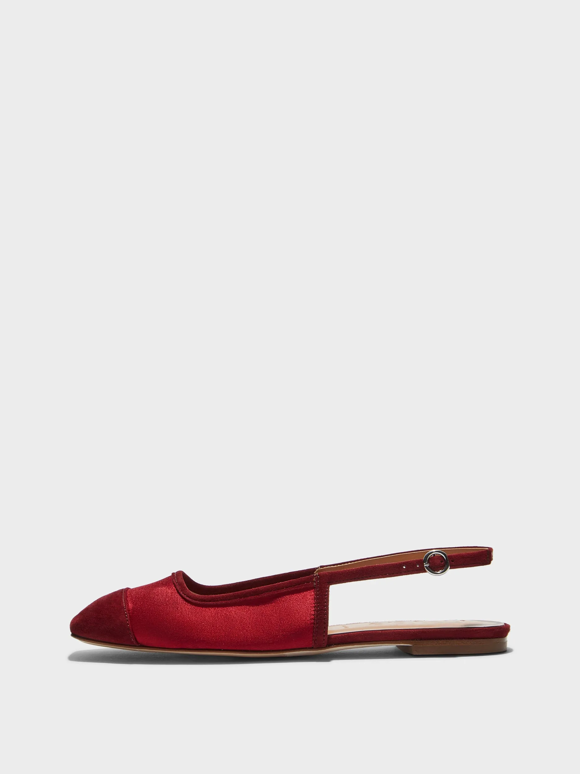 Geraldine Satin Toe-Cap Flats sold by Aeyde