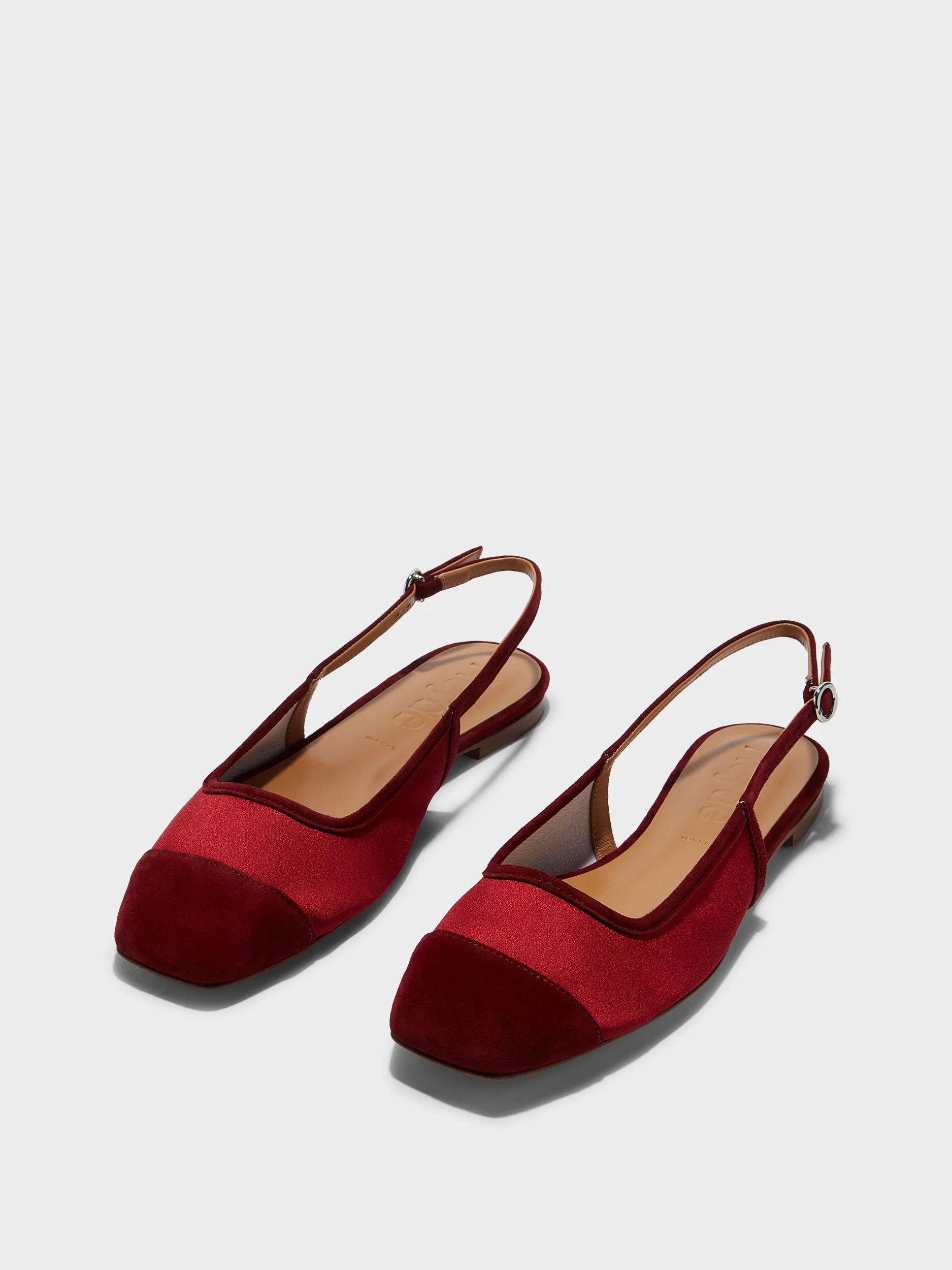 Geraldine Satin Toe-Cap Flats sold by Aeyde product image thumbnail 3
