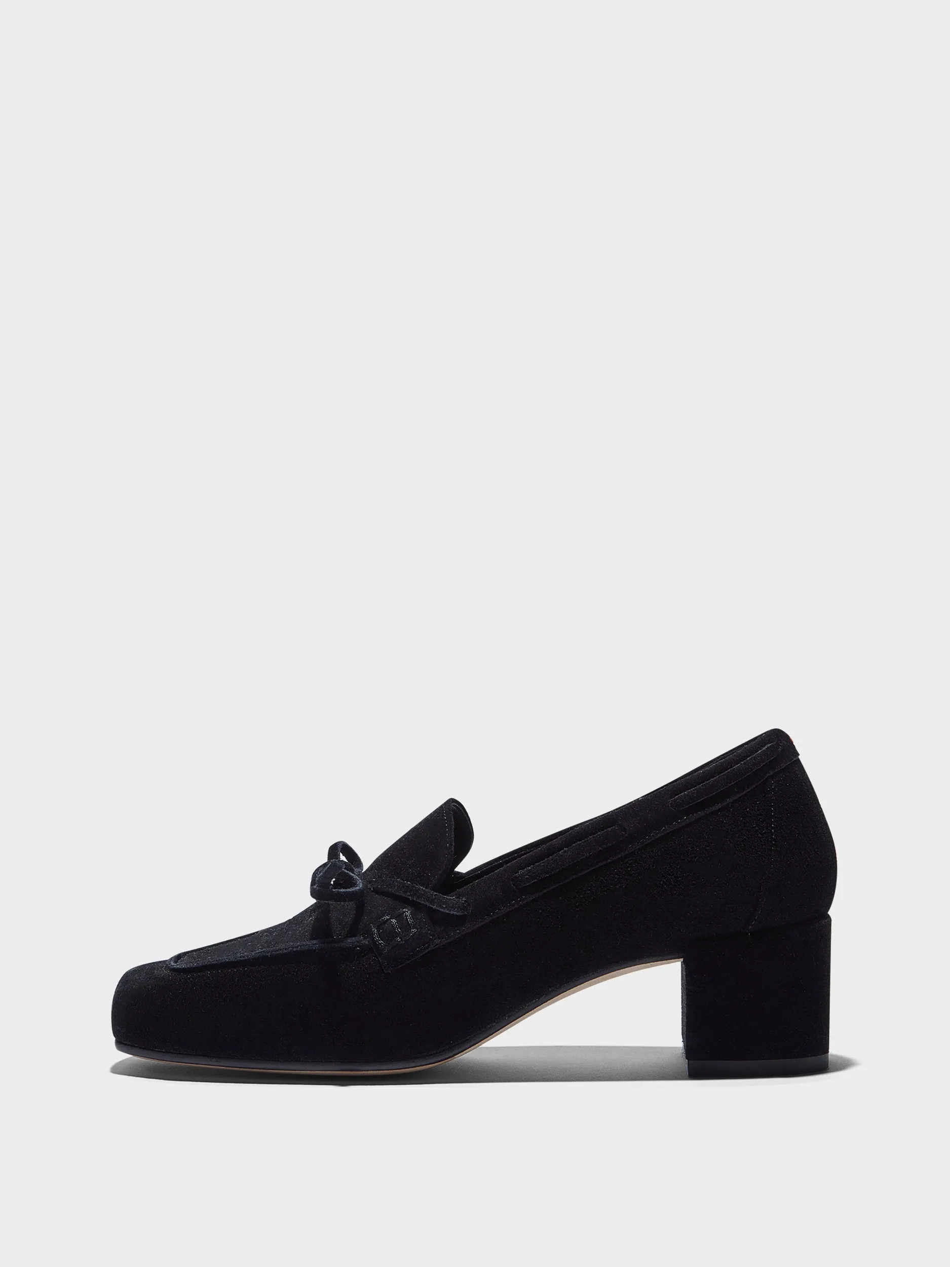 Grenn Suede Heeled Loafers sold by Aeyde