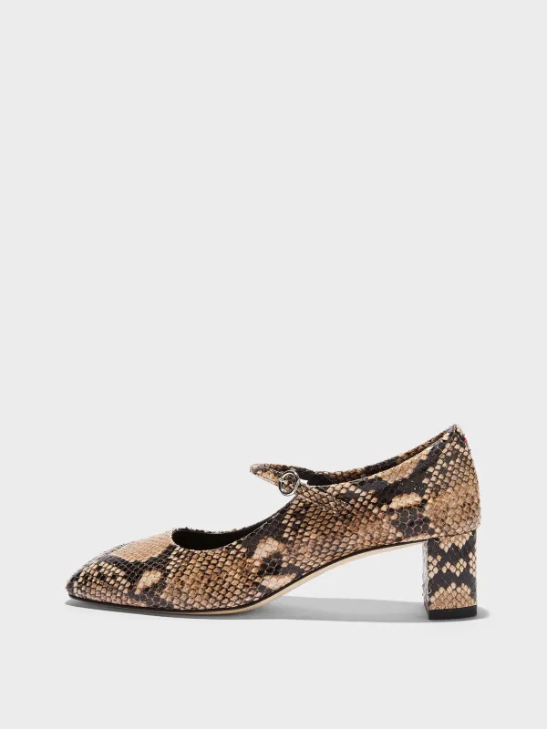 Lina Snake Print Mary-Janes made by Aeyde