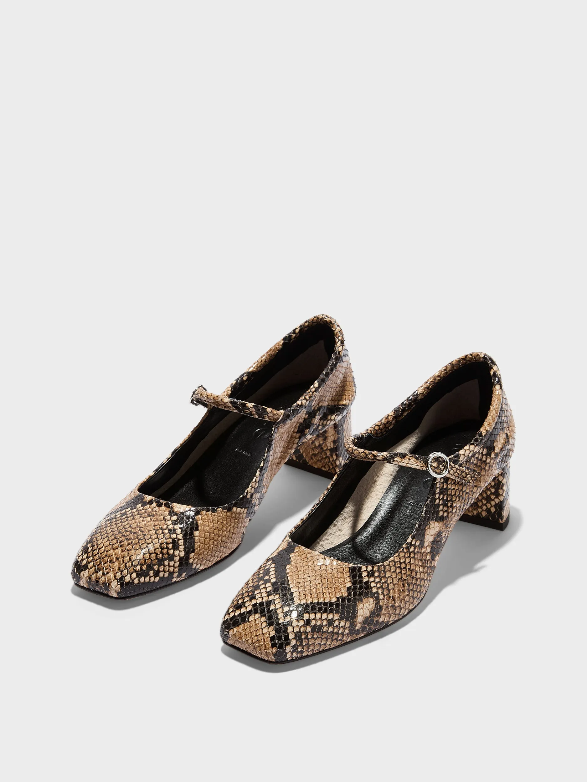 Lina Snake Print Mary-Janes sold by Aeyde product image thumbnail 3