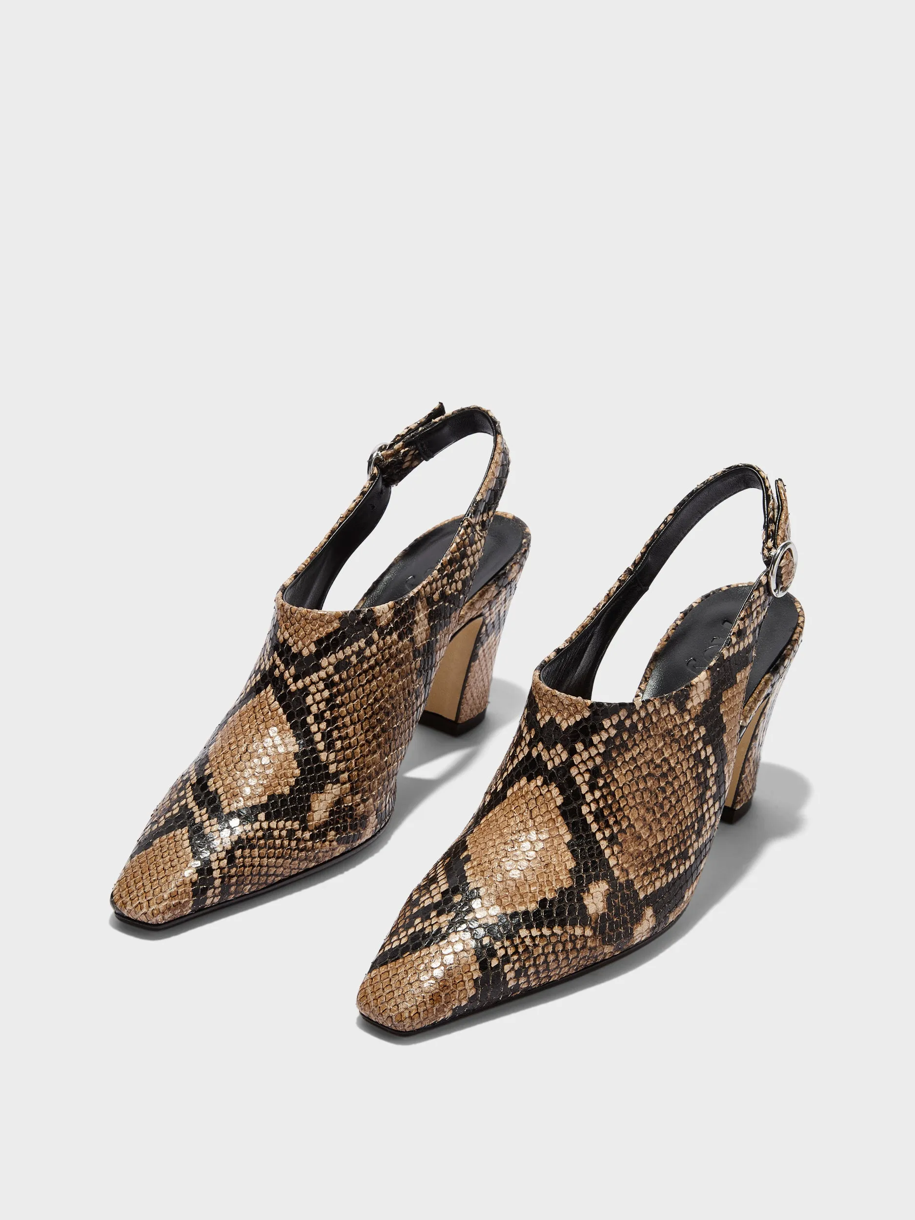 Maude Snake Print Mules sold by Aeyde product image thumbnail 3