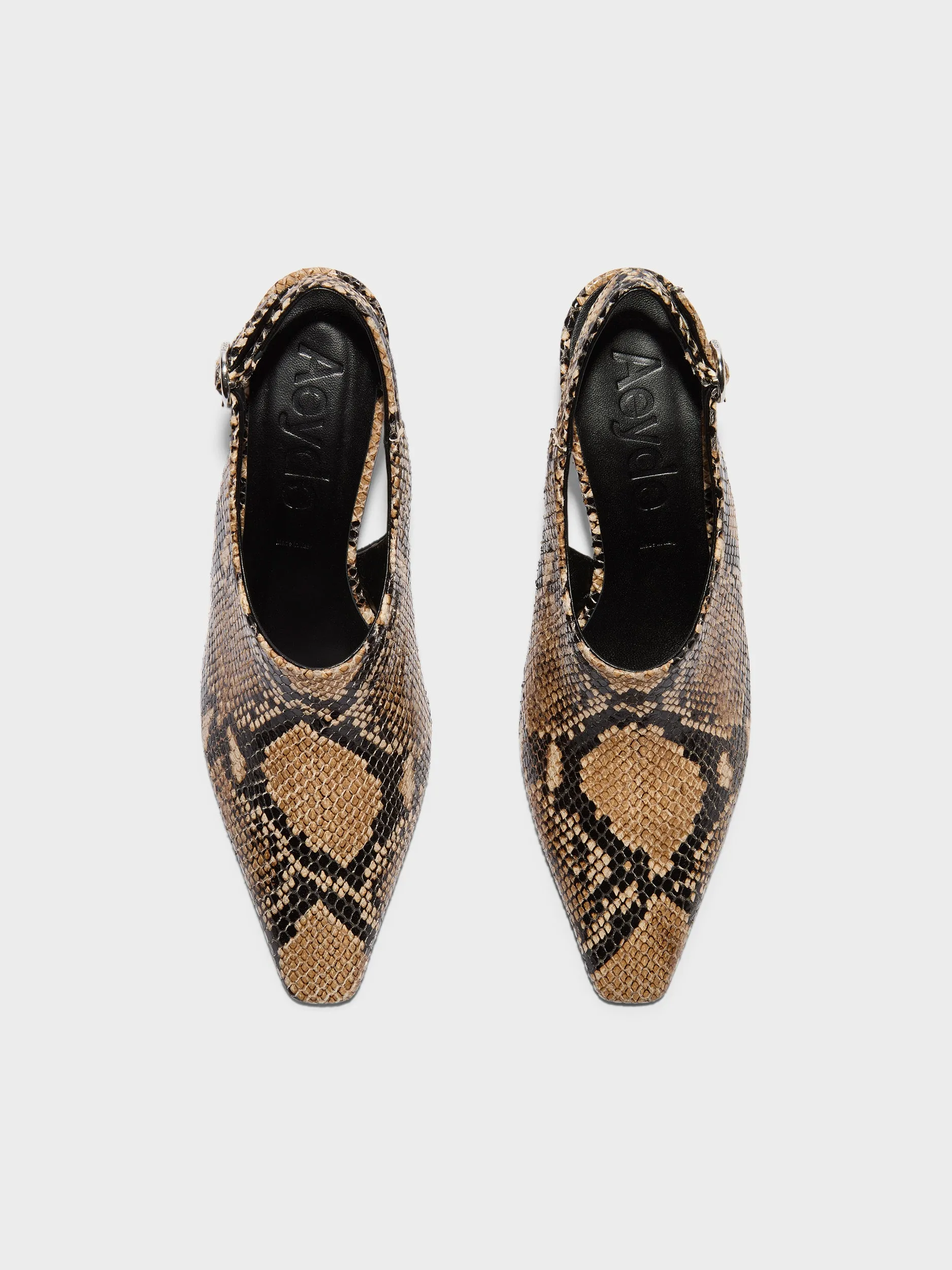 Maude Snake Print Mules sold by Aeyde product image thumbnail 5
