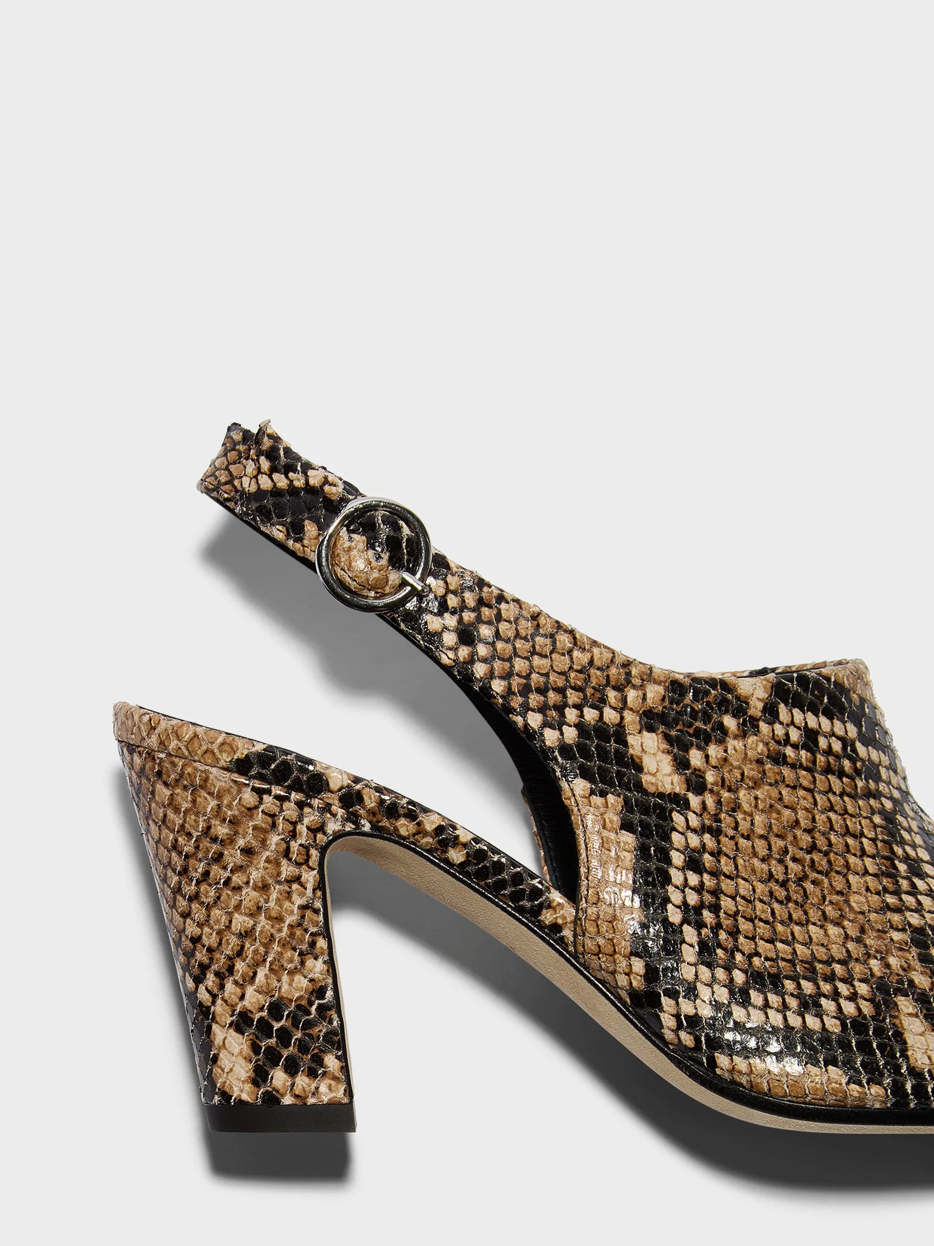 Maude Snake Print Mules sold by Aeyde product image thumbnail 4