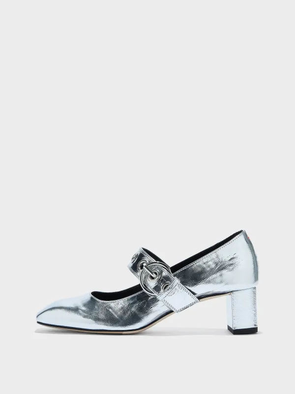 Lina Eyelet Mary-Jane Pumps made by Aeyde