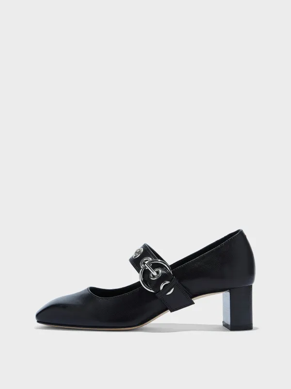 Lina Eyelet Mary-Jane Pumps made by Aeyde