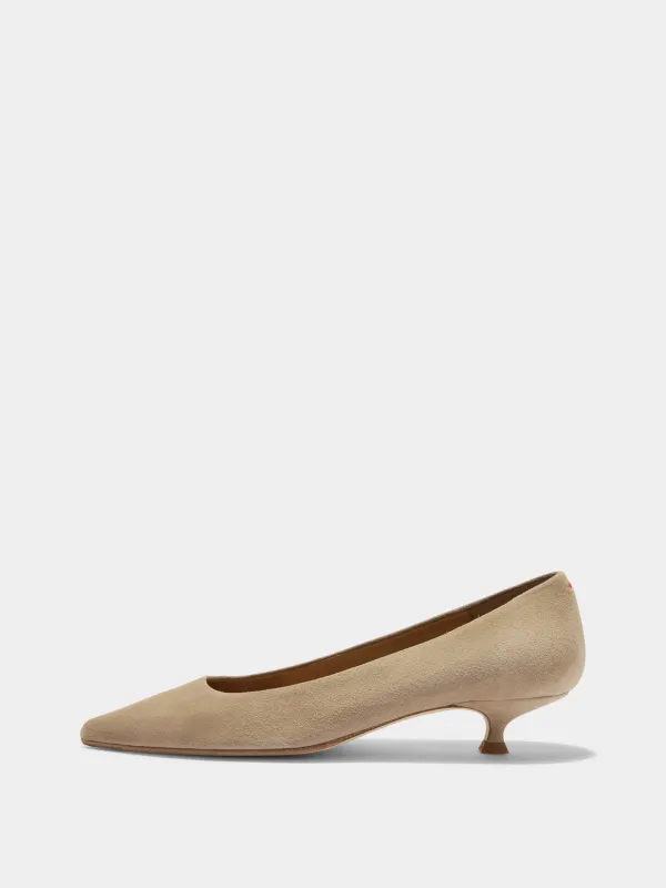 Cari Suede Pointed-Toe Pumps made by Aeyde