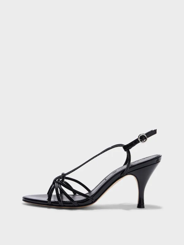 Solange Patent Leather Sandals made by Aeyde