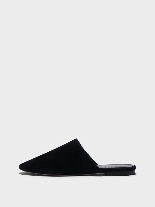 Rega Suede Round-Toe Mules made by Aeyde