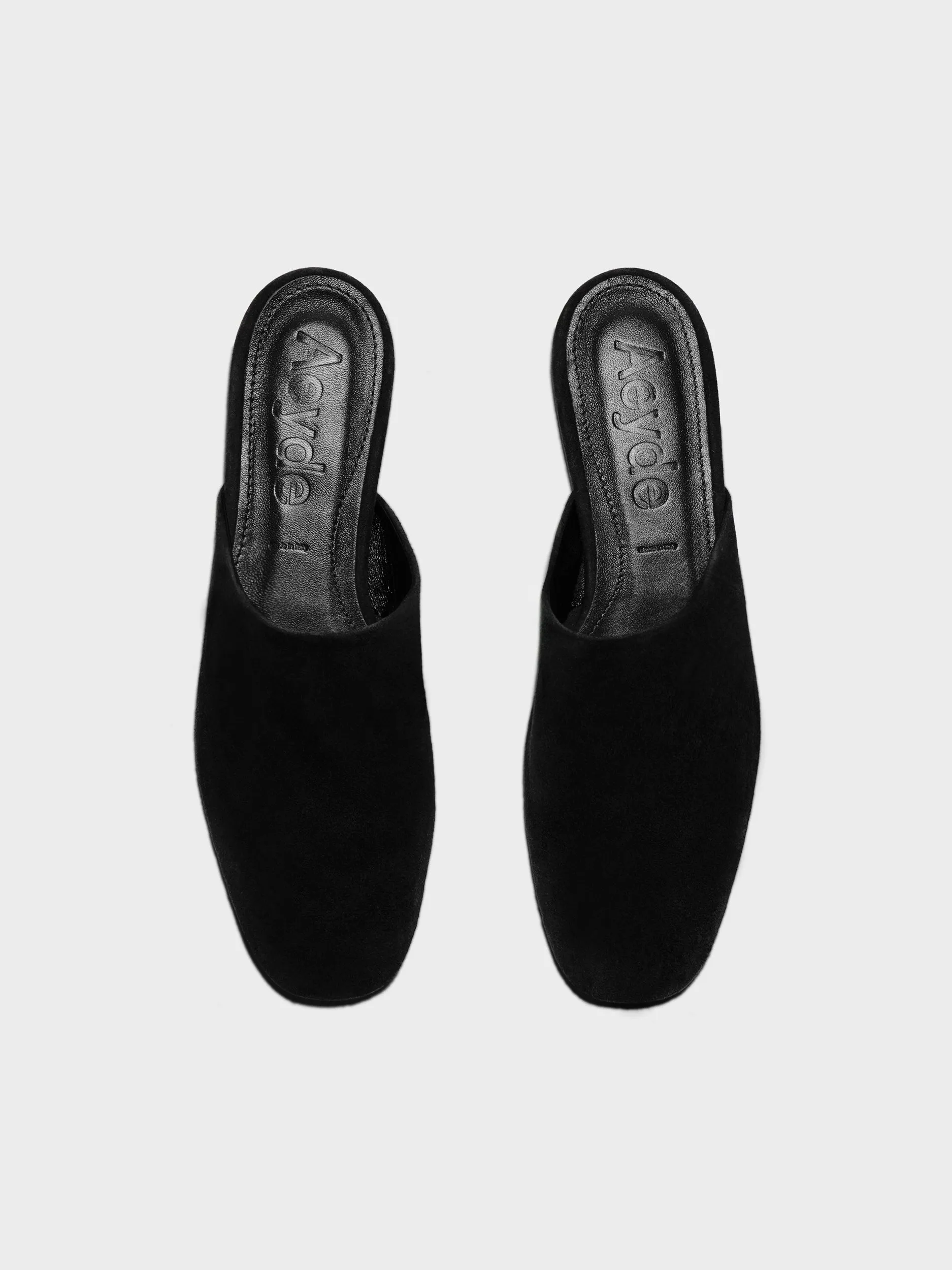 Rega Suede Round-Toe Mules sold by Aeyde product image thumbnail 5