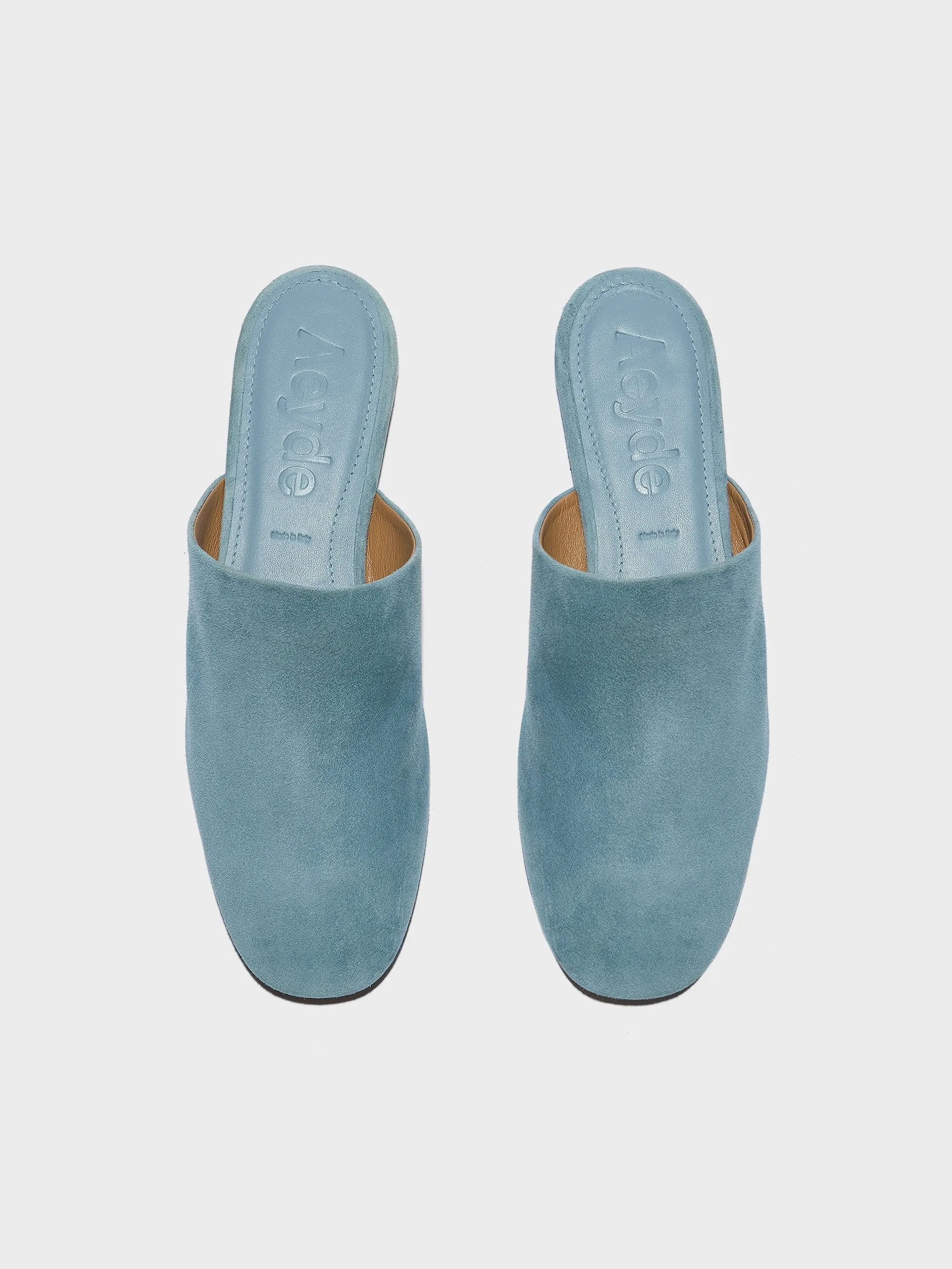 Rega Suede Round-Toe Mules sold by Aeyde product image thumbnail 5