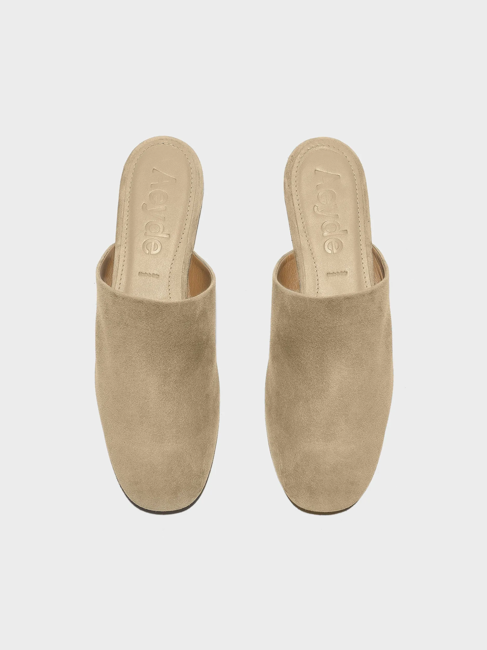 Rega Suede Round-Toe Mules sold by Aeyde product image thumbnail 5