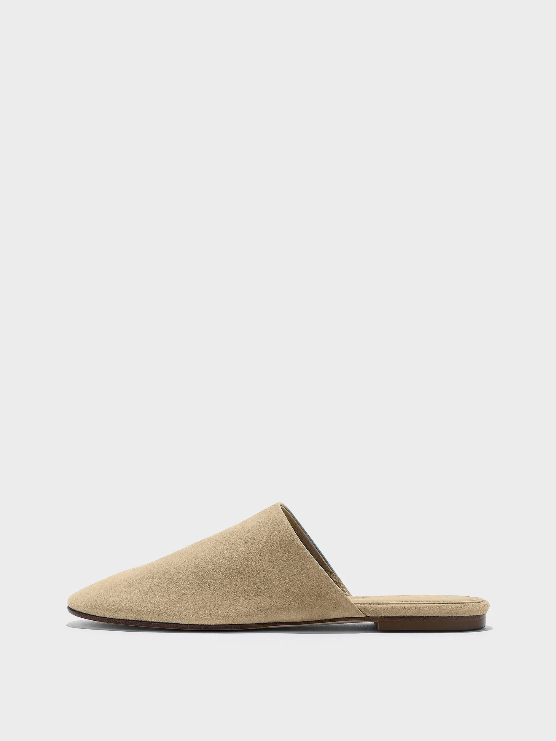 Rega Suede Round-Toe Mules sold by Aeyde