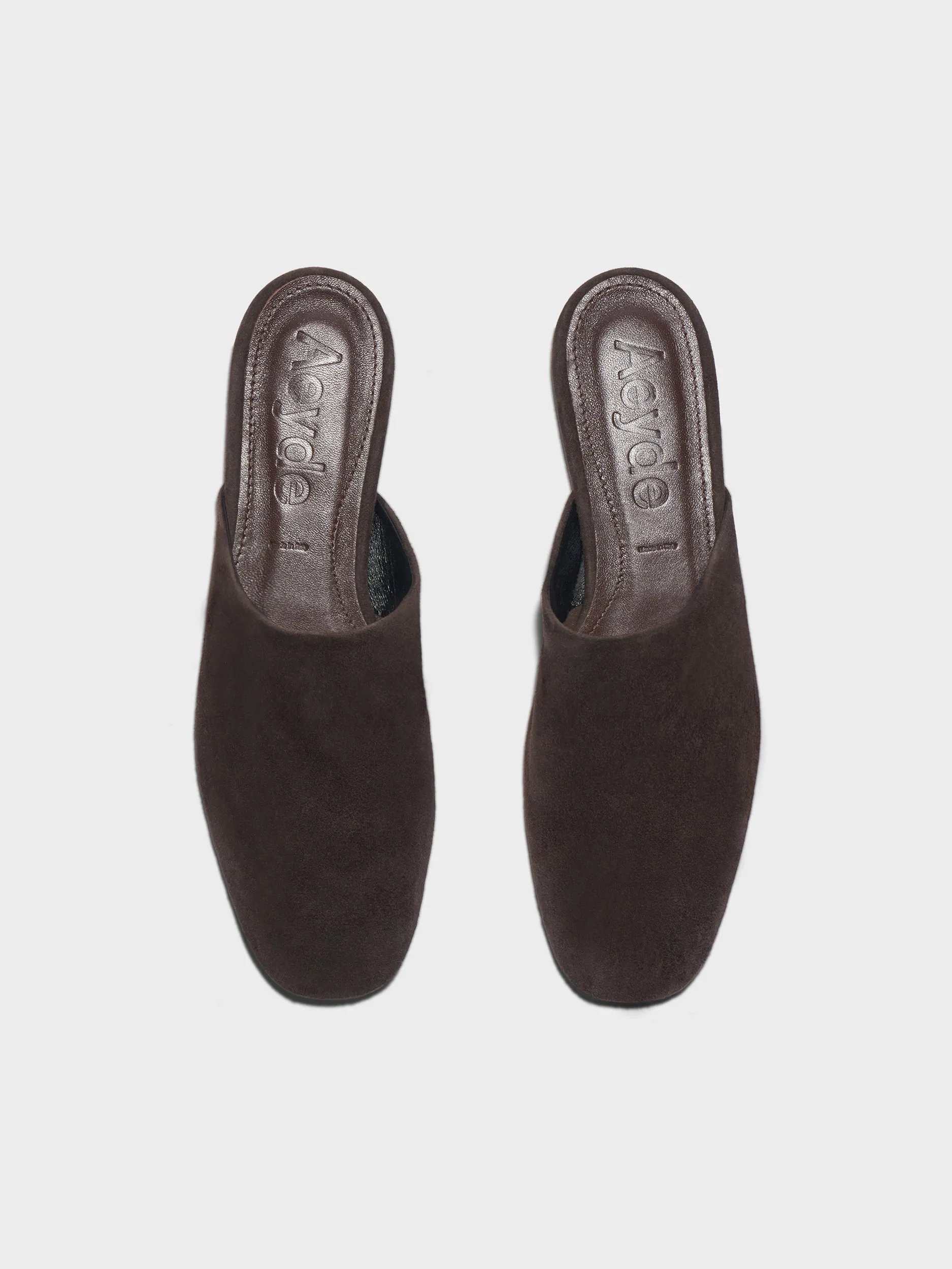 Rega Suede Round-Toe Mules sold by Aeyde product image thumbnail 5
