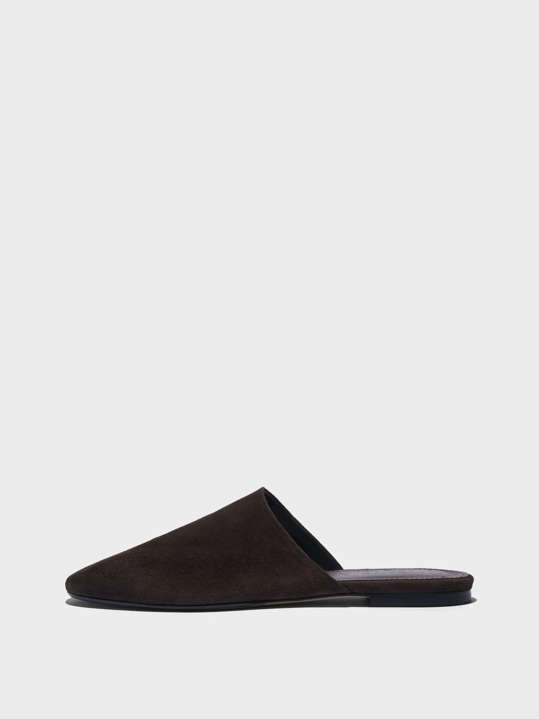 Rega Suede Round-Toe Mules sold by Aeyde