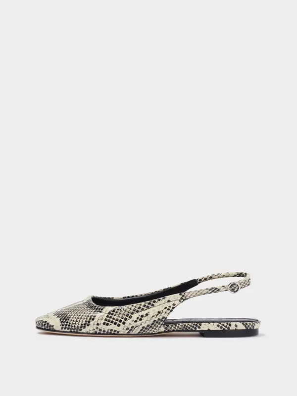 Dani Leather Slingback Flats sold by Aeyde