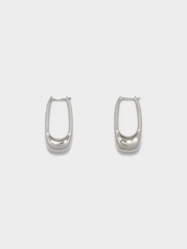 Ellis Palladium-Plated Hoop Earrings sold by Aeyde