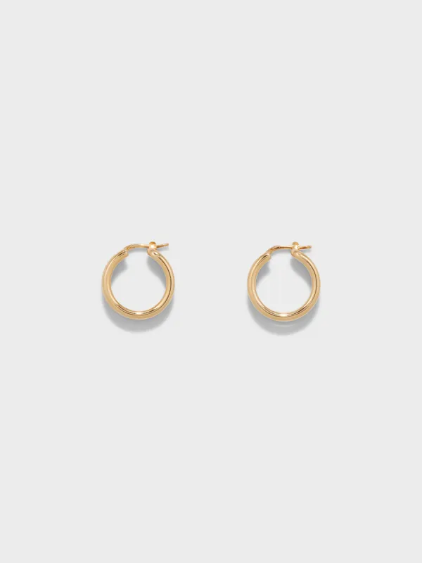Lumi 18kt Gold-Plated Hoop Earrings made by Aeyde