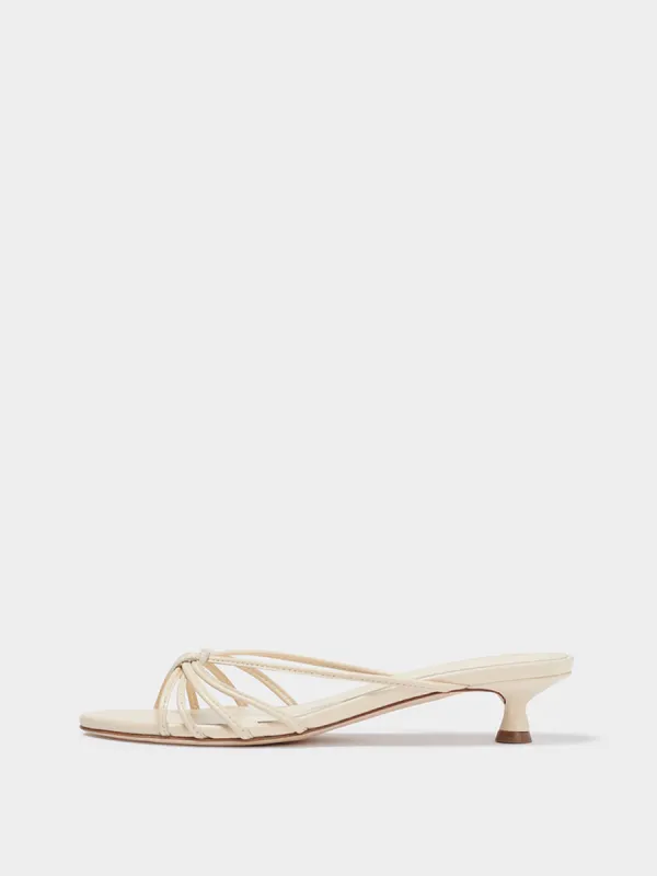 Milla Leather Kitten-Heel Sandals sold by Aeyde