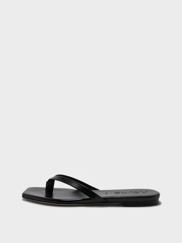 Renee Leather Thong Sandals sold by Aeyde