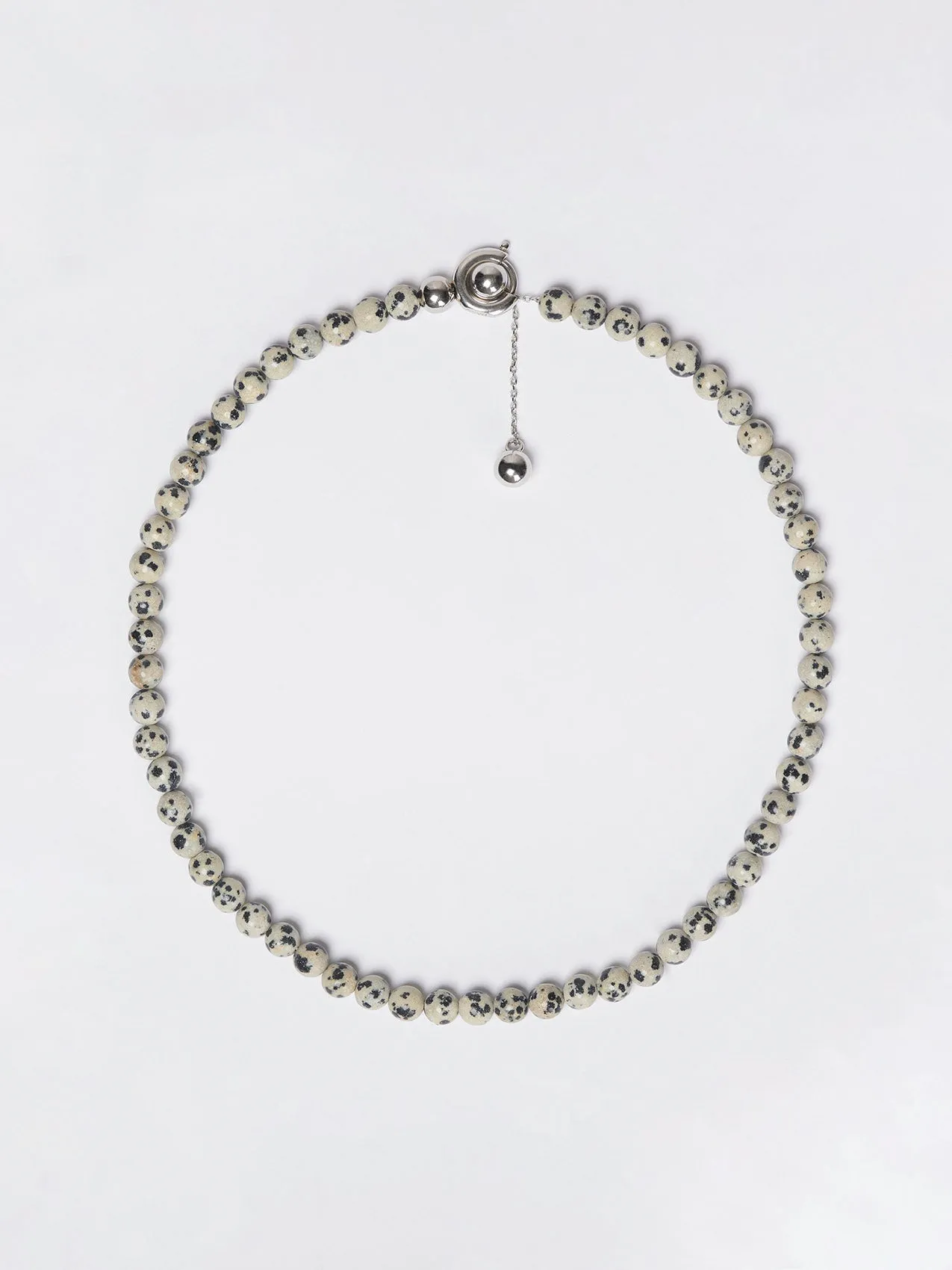 Saylor Diaspro Dalmata and Palladium-Plated Necklace sold by Aeyde