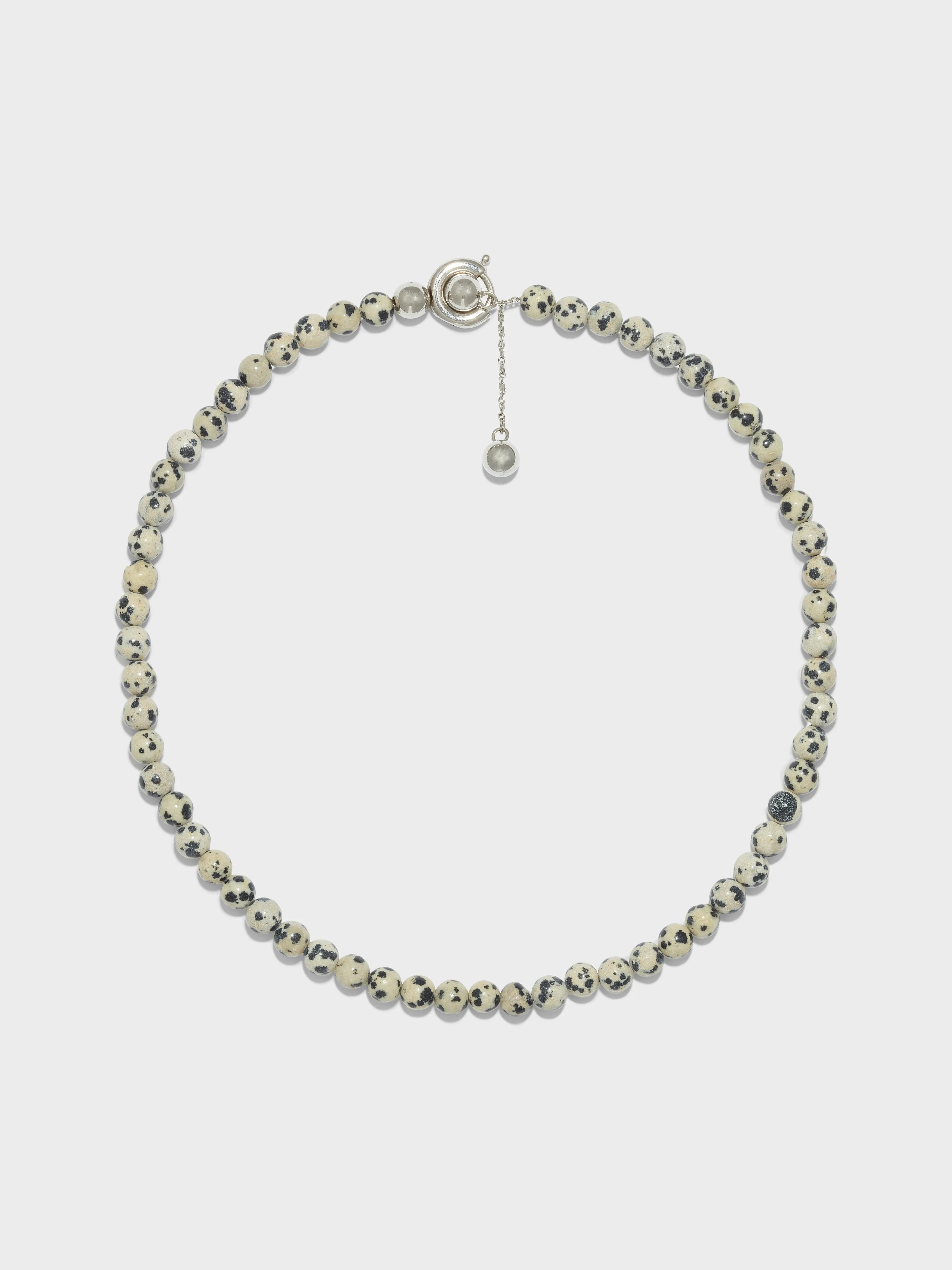 Saylor Diaspro Dalmata and Palladium-Plated Necklace sold by Aeyde product image thumbnail 2