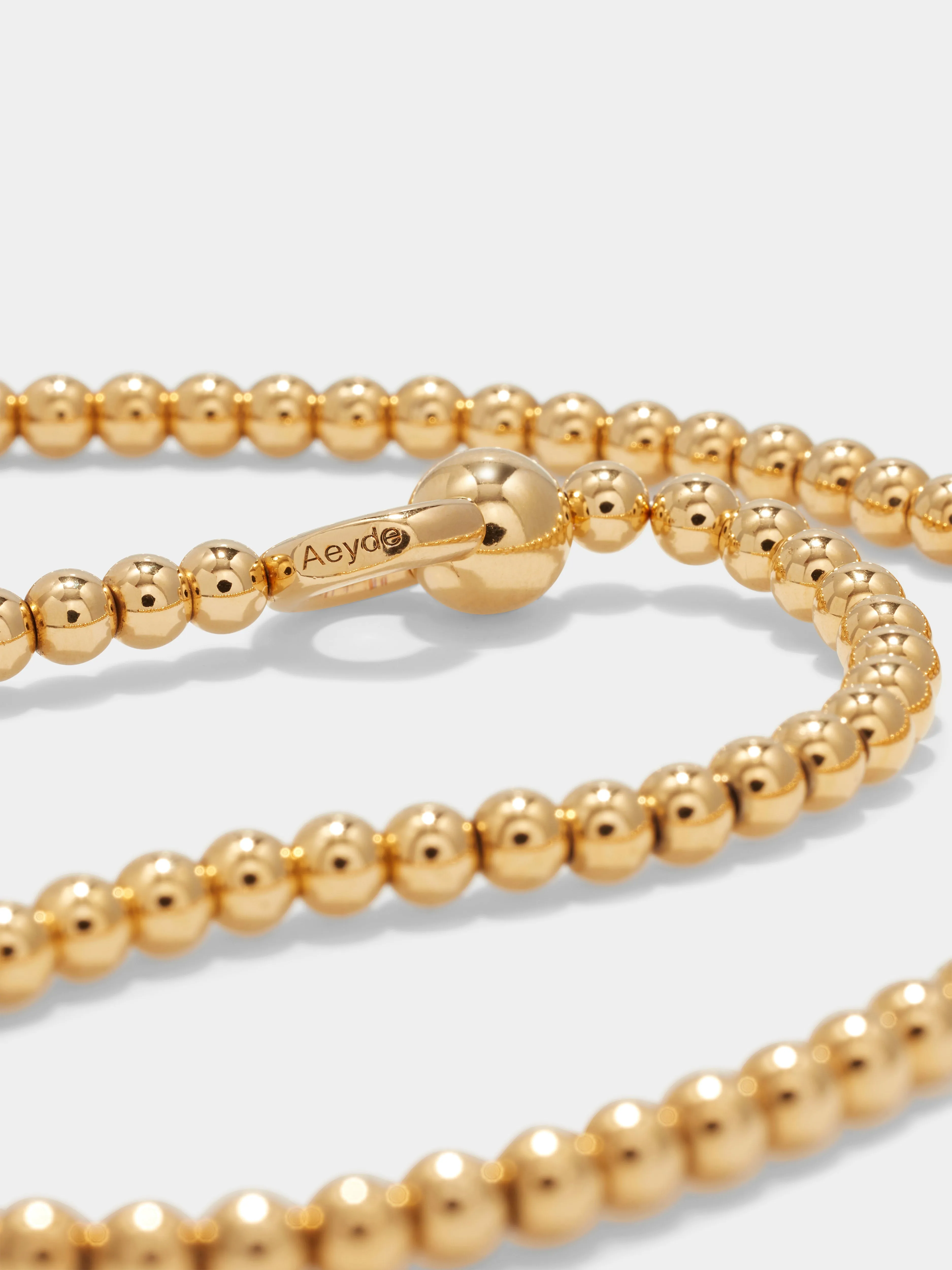 Syd Ball Chain 18kt Gold-Plated Necklace sold by Aeyde product image thumbnail 3