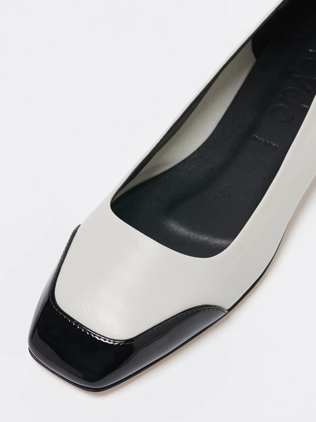Iris Chalk/Black Nappa/Patent sold by Aeyde product image thumbnail 3