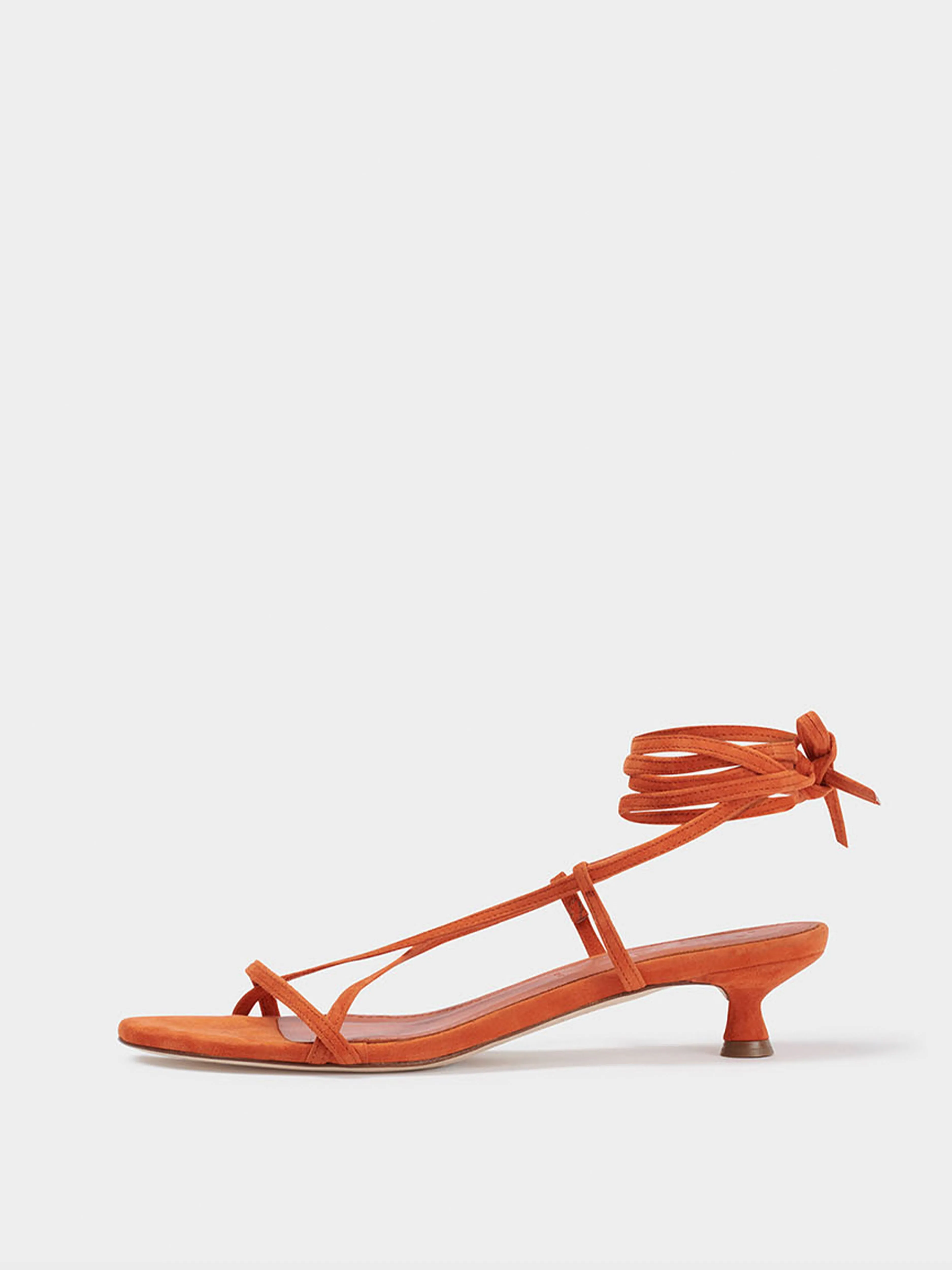 Paige Suede Kitten-Heel Sandals sold by Aeyde