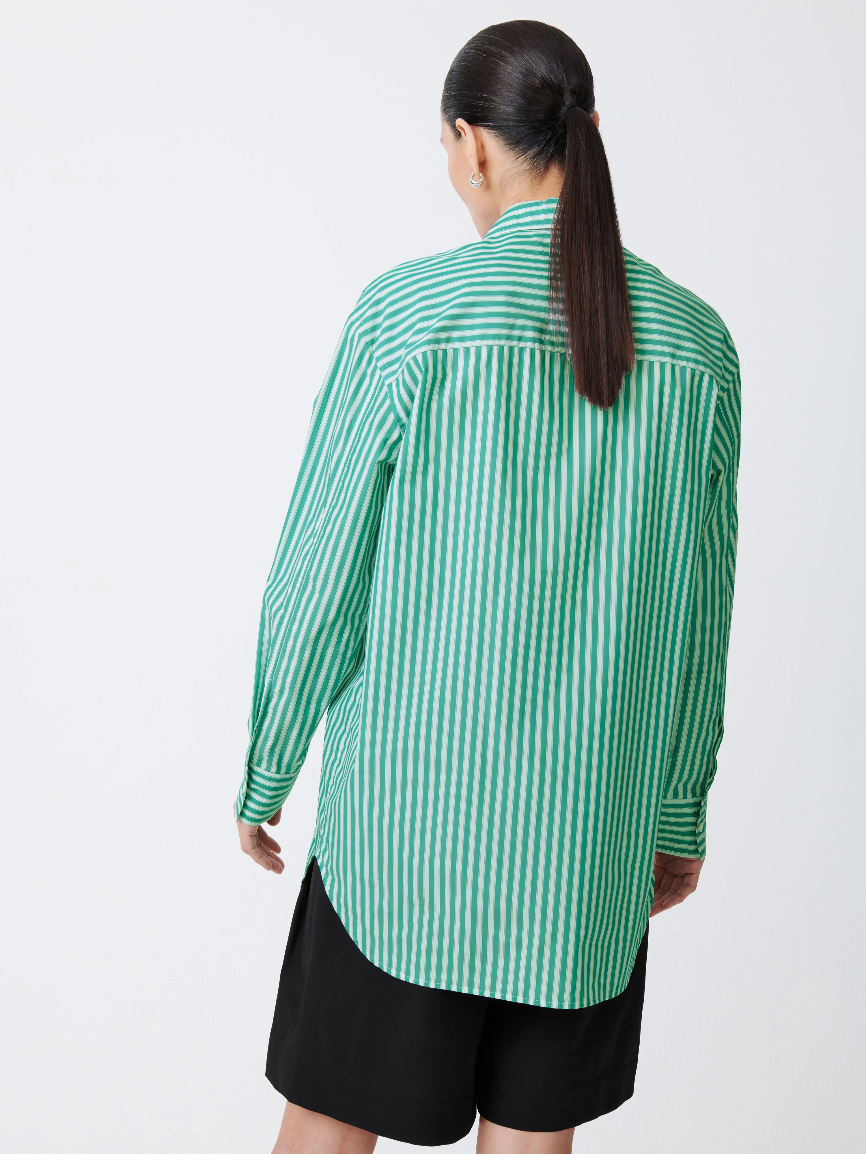 Santos Shirt in Stripe Green sold by Studio Nicholson product image thumbnail 5