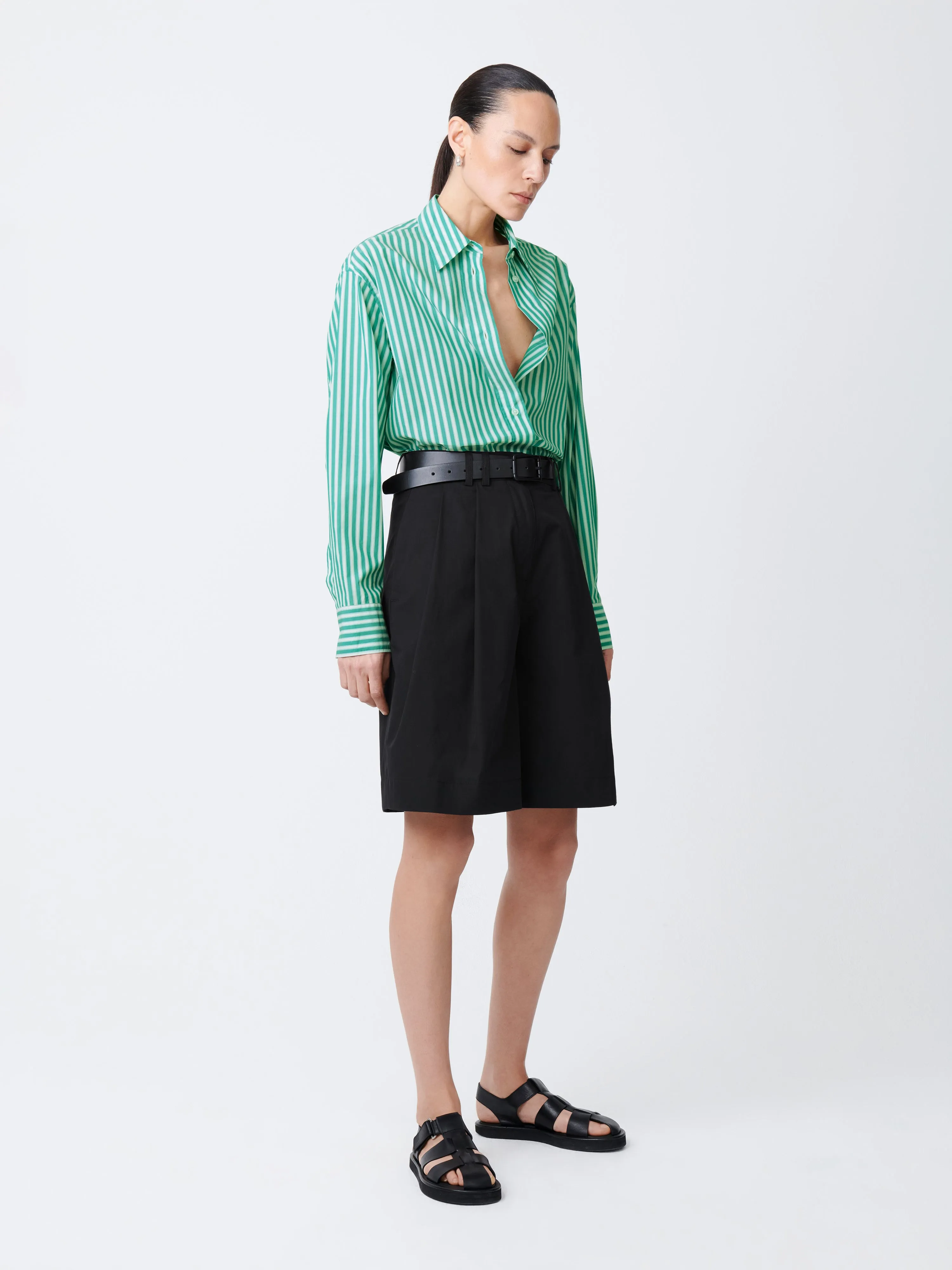 Santos Shirt in Stripe Green sold by Studio Nicholson product image thumbnail 3