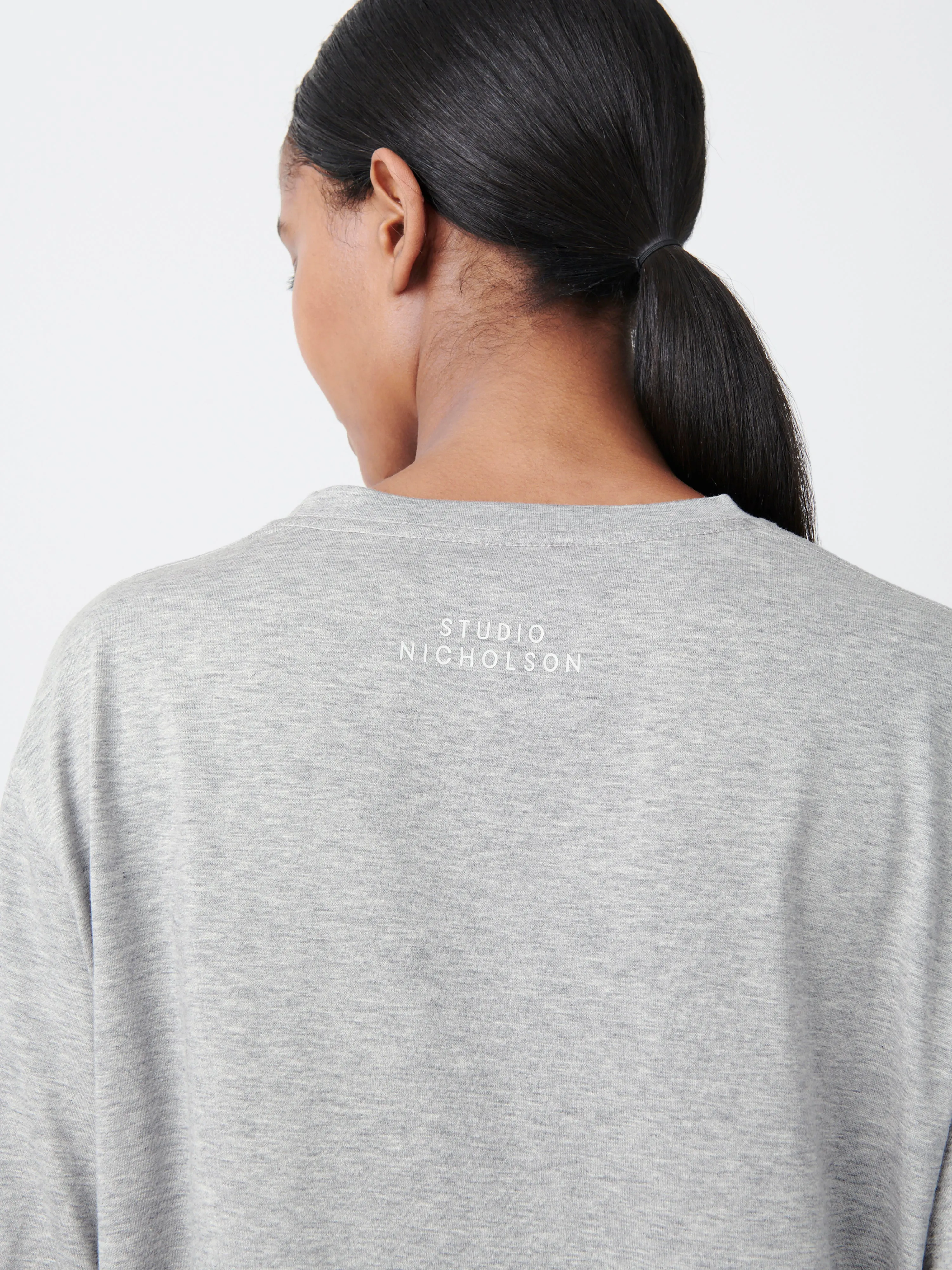 Simmons T-Shirt in Grey Marl sold by Studio Nicholson product image thumbnail 5