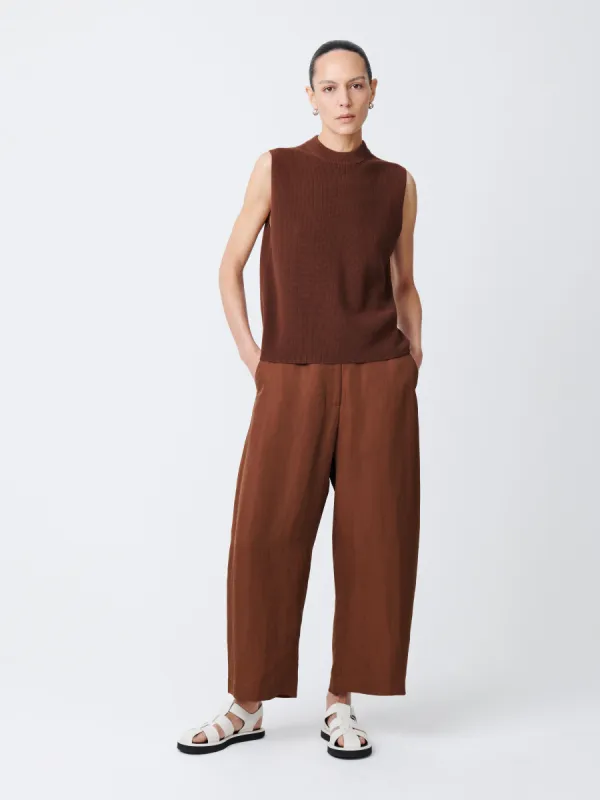 Sumire Top in Carob Brown made by Studio Nicholson