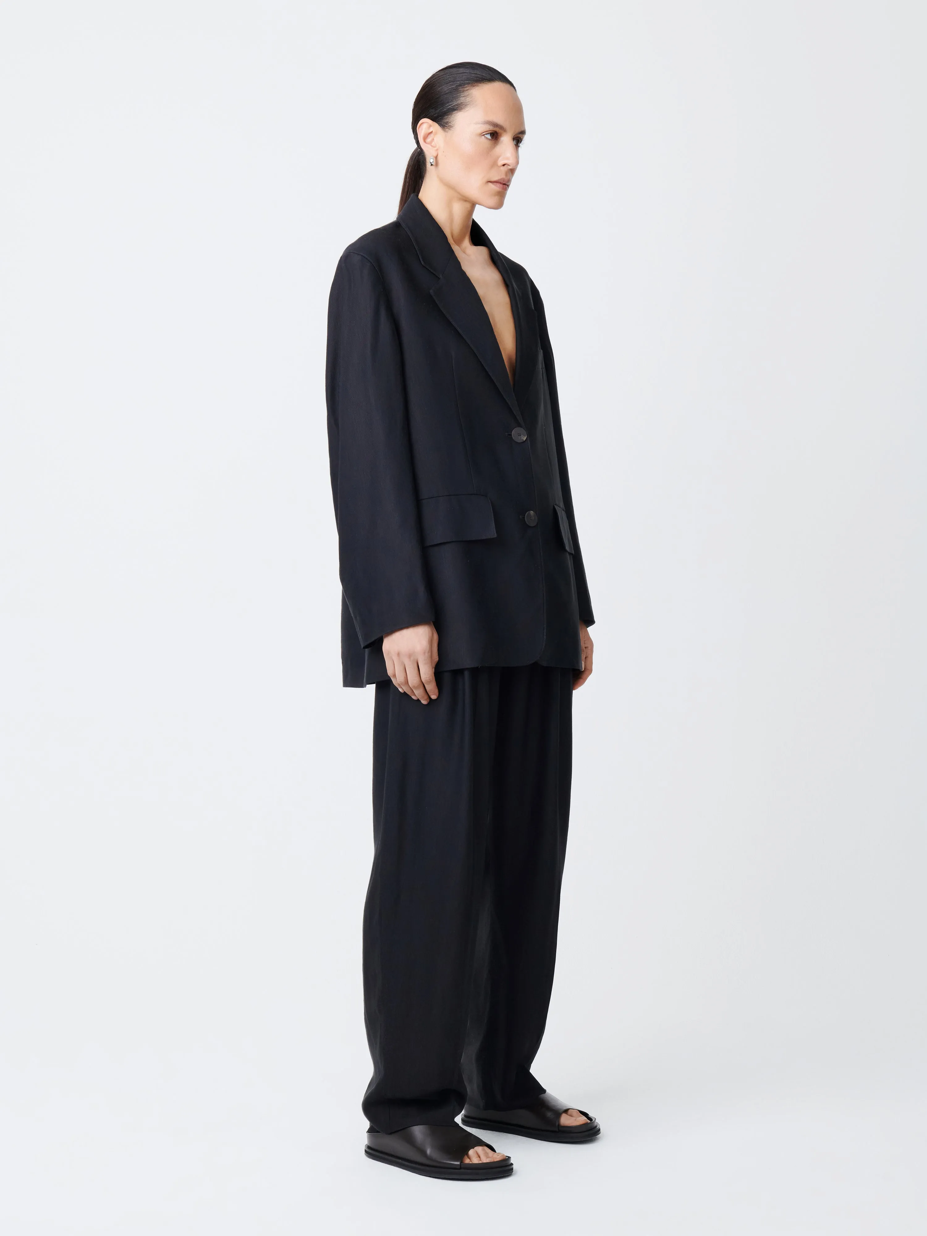 Phelps Viscose Jacket in Darkest Navy sold by Studio Nicholson product image thumbnail 3