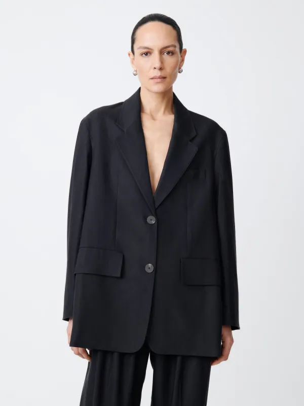 Phelps Viscose Jacket in Darkest Navy sold by Studio Nicholson