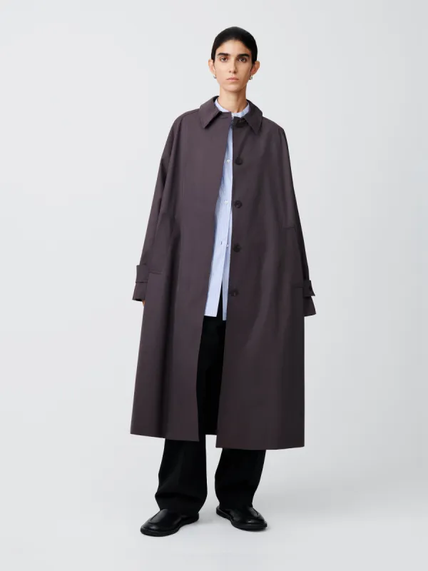 Holin Coat in Cocoa sold by Studio Nicholson