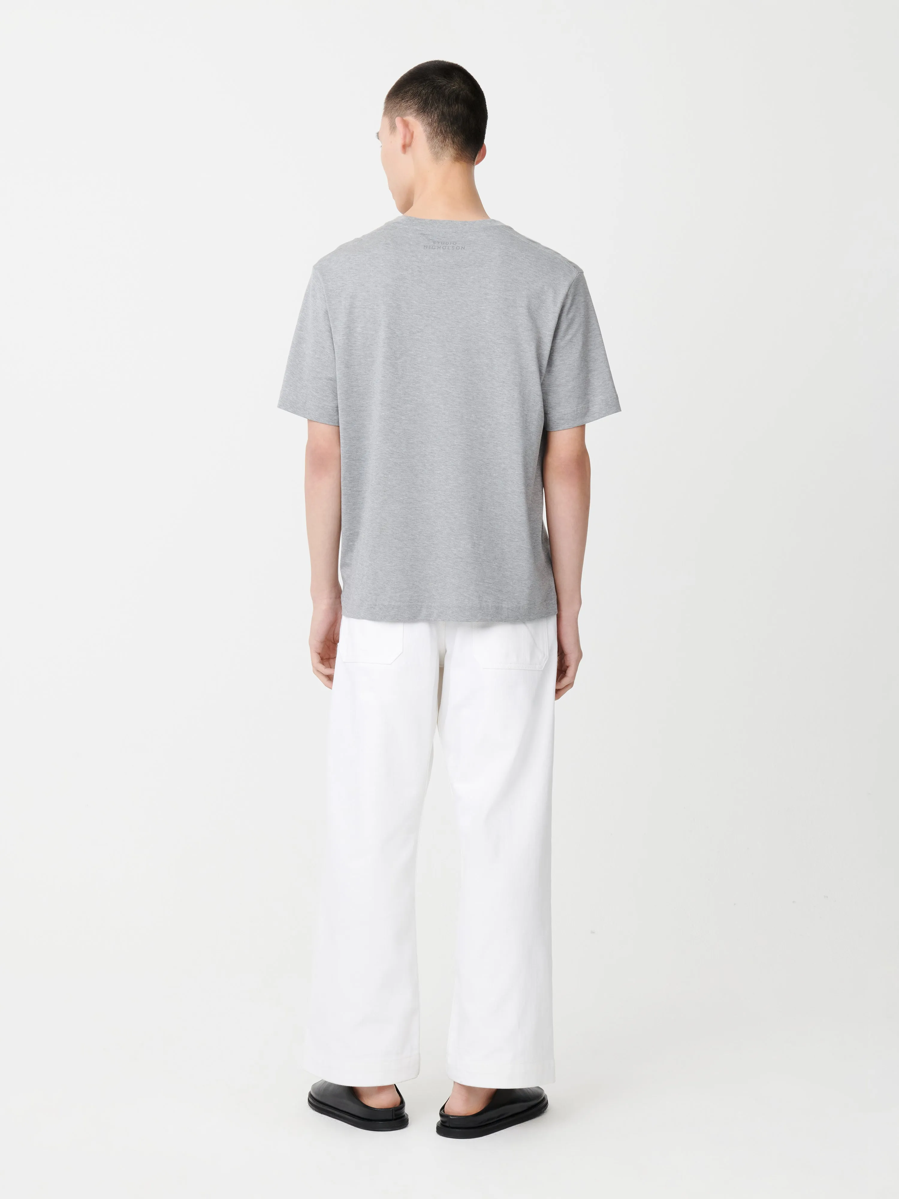 Bric T-Shirt in Grey Marl sold by Studio Nicholson product image thumbnail 3