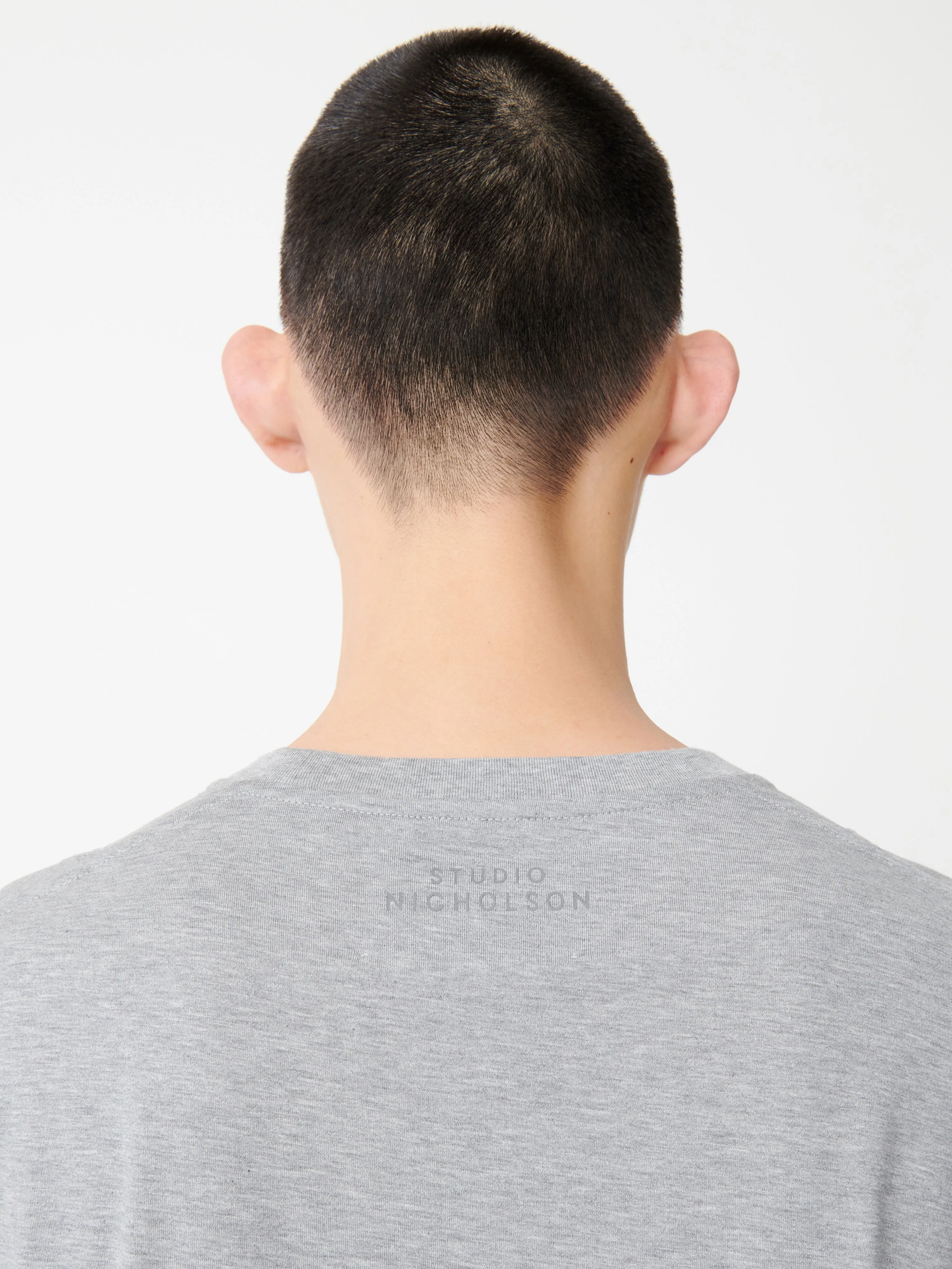 Bric T-Shirt in Grey Marl sold by Studio Nicholson product image thumbnail 5