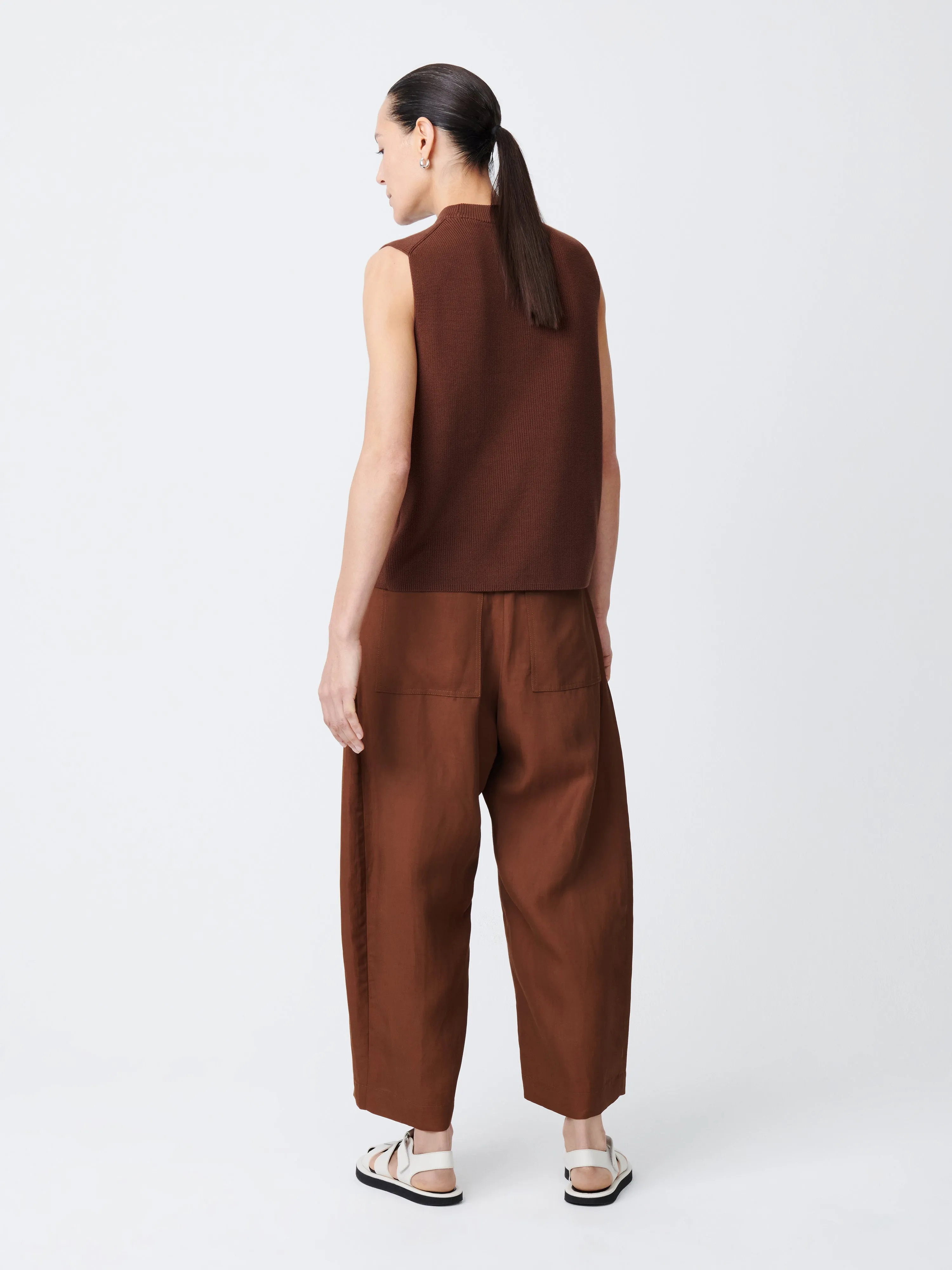 Chalco Pant in Carob Brown sold by Studio Nicholson product image thumbnail 3
