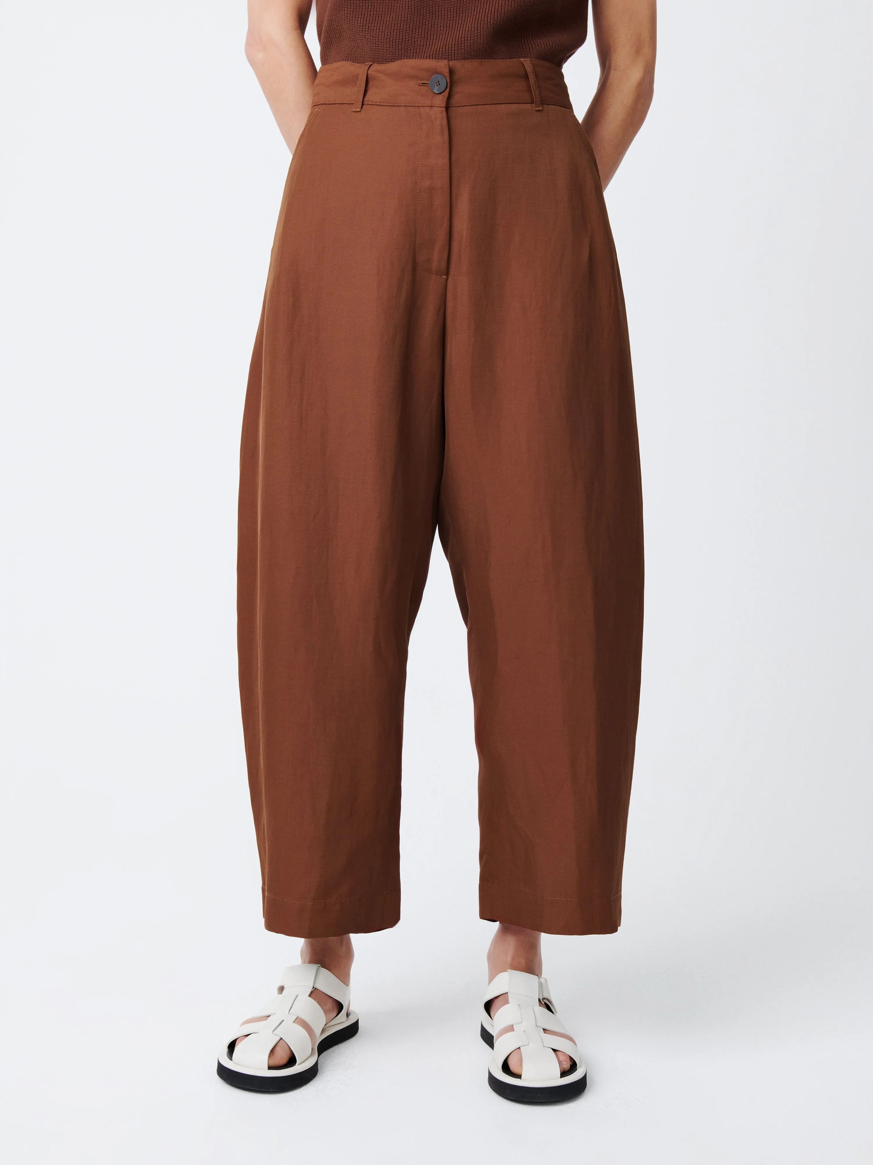 Chalco Pant in Carob Brown sold by Studio Nicholson product image thumbnail 4