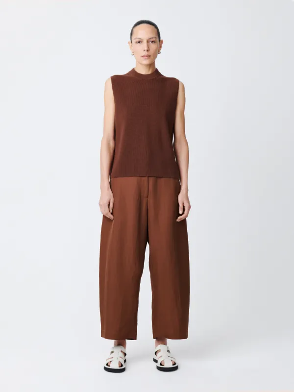 Chalco Pant in Carob Brown sold by Studio Nicholson